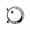 Moon tattoo design idea
