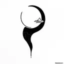 Moon tattoo design idea
