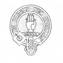 add Celtic dragons and snakes around the crest tattoo design idea