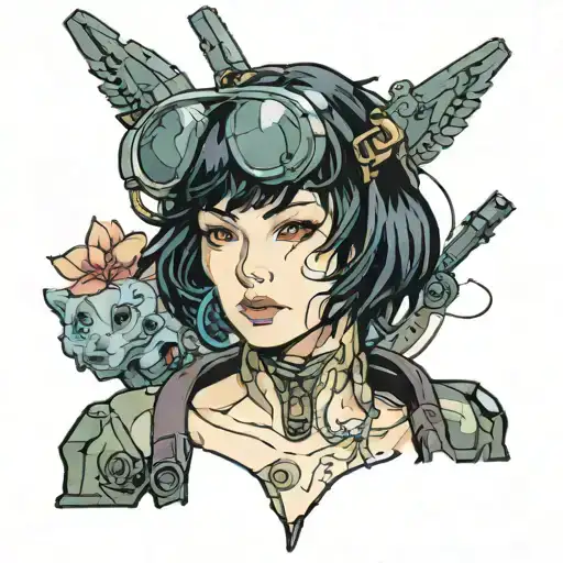 ghost in the shell tattoo design idea