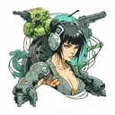 ghost in the shell tattoo design idea