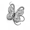 Butterfly with snakes and skulls tattoo design idea