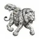 Lion Angry roaring lion tattoo design idea
