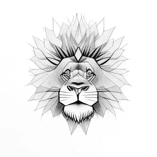 king lion  tattoo design idea