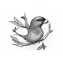 kiwi bird outline tattoo design idea