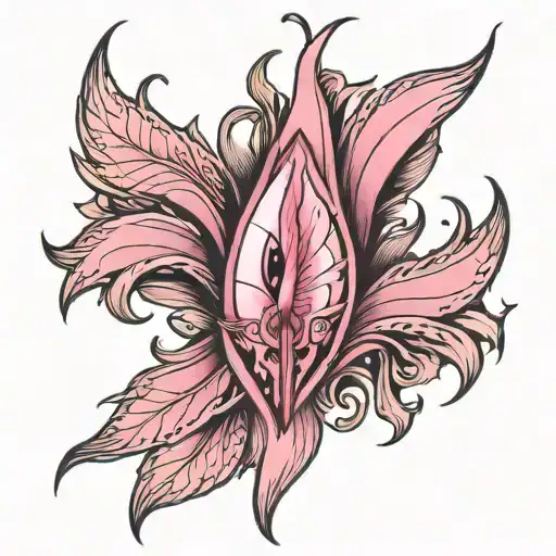 pink vulva with prominent clit design tattoo tattoo design idea