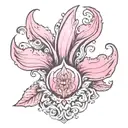 pink vulva with prominent clit design tattoo tattoo design idea