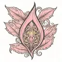 pink vulva with prominent clit design tattoo tattoo design idea