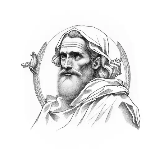 saint matthew tattoo design idea