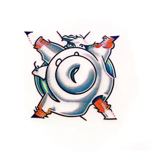 dragon ball z vs Pokémon tattoo design idea