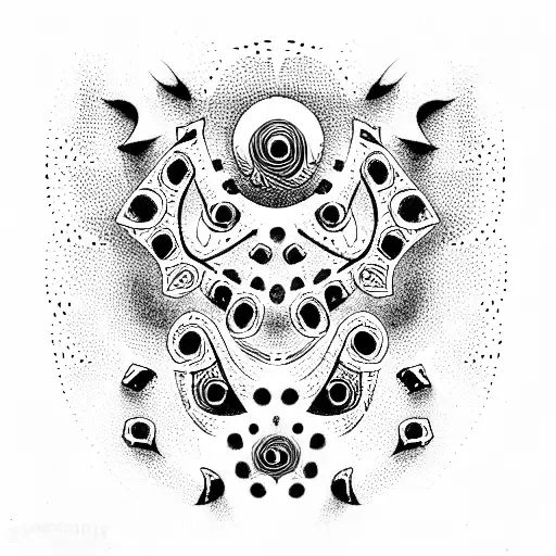 many numbers 3 tattoo design idea