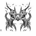 two evil twins  tattoo design idea