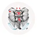 Elephant Nigerian  tattoo design idea