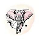 Elephant Nigerian  tattoo design idea
