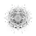 Lotus Flower with moon phases tattoo design idea