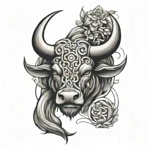 Struggle life, Taurus, Brodan tattoo design idea