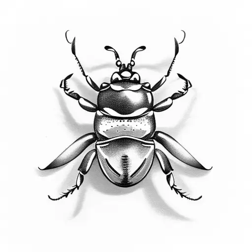stag beetle  tattoo design idea