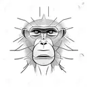climbing monkey tattoo design idea