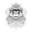climbing monkey tattoo design idea