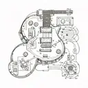 les paul guitar tattoo design idea