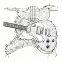 les paul guitar tattoo design idea