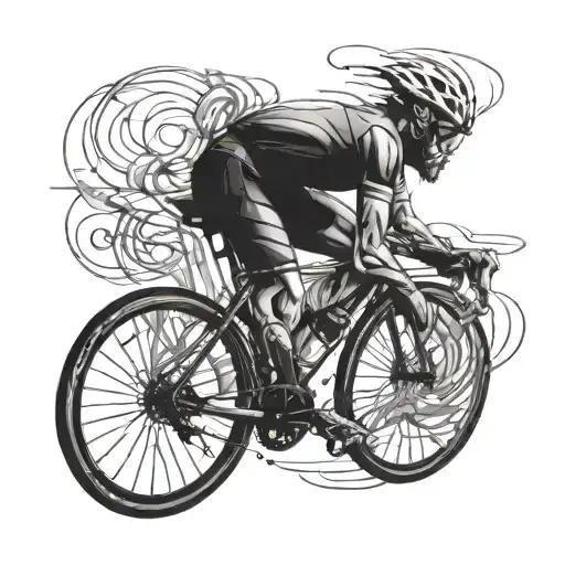 ultradistance  road cycling  tattoo design idea