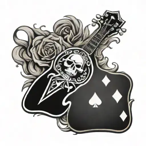 Combine the ace of spades with a metallica logo in a unique and edgy design tattoo design idea