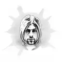 Kurt Cobain shooting head tattoo design idea
