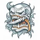 tooth bite mark tattoo tattoo design idea
