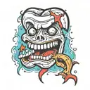 tooth bite mark tattoo tattoo design idea