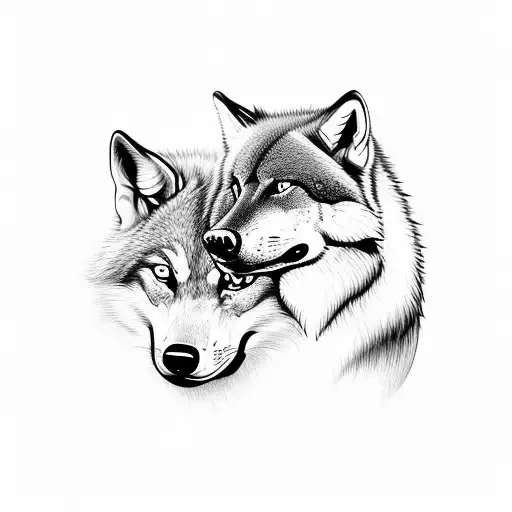 add ivy and roses and make one of the animals a wolf tattoo design idea