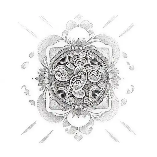 Karma with barbeler tattoo design idea