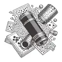 shotgun shells and playing cards tattoo design idea