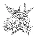 rosa e cobra  tattoo design idea