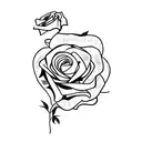 rosa e cobra  tattoo design idea