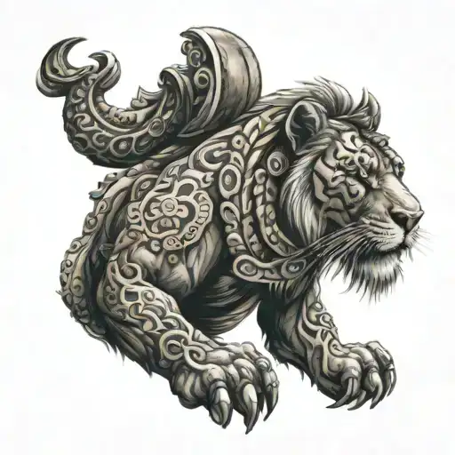 strong, powerful and courageous  tattoo design idea