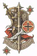 st michael shield templar cross tattoo tattoo design idea
