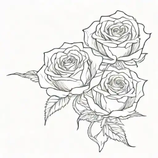 2 roses across from one rose tattoo tattoo design idea