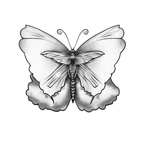 butterfly with a plaster on wing tattoo design idea