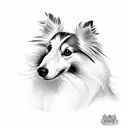 sheltie tattoo design idea