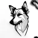sheltie tattoo design idea