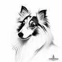 sheltie tattoo design idea