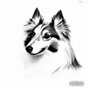 sheltie tattoo design idea