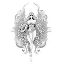 aphrodite tattoo design idea