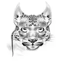 half sleeve Hyporealistic panther head showing A frog on the panther's head surrounded by beautiful tropical plants  tattoo design idea