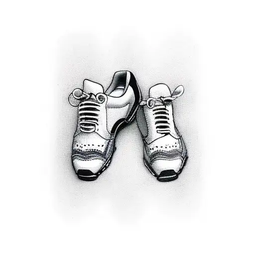 business men with sport shoes an geographic design tattoo design idea