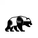 bear with two cubs tattoo design idea