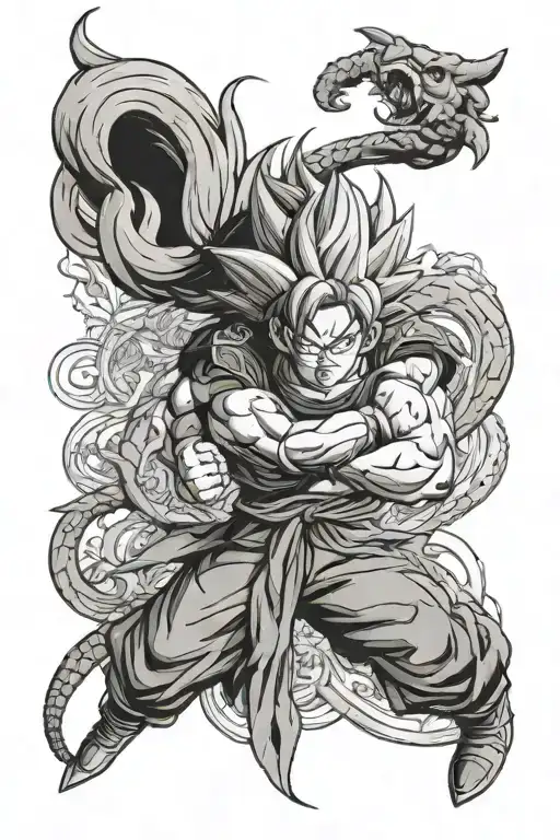 nordic dragon ball z space sleeve tattoo tattoo design idea