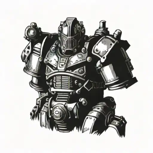 Power armor fallout new vegas tattoo design idea