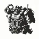 Power armor fallout new vegas tattoo design idea